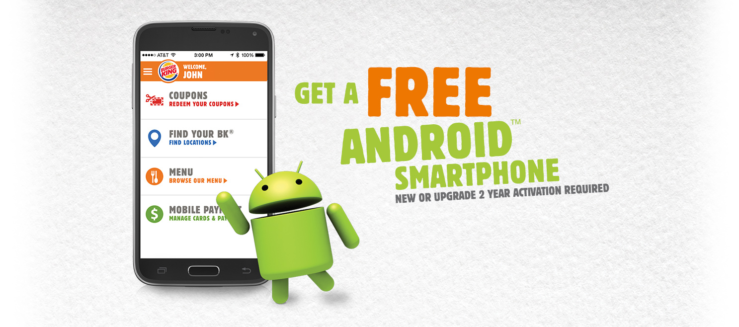 Burger King Promotes Android App with Free Phones