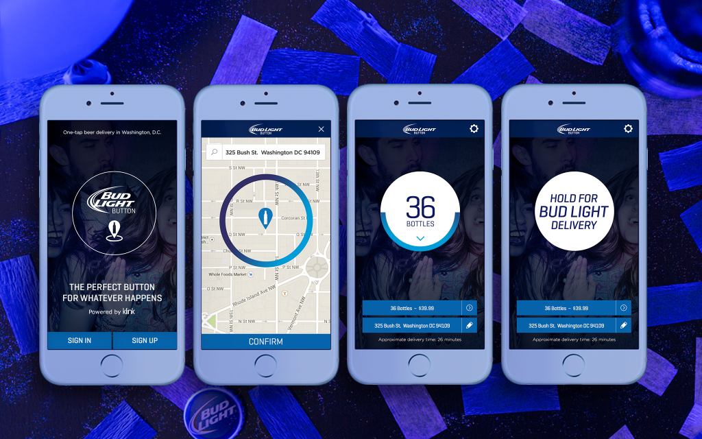 App Enables Bud Light Drinkers to Order Beer with Tap of a Button