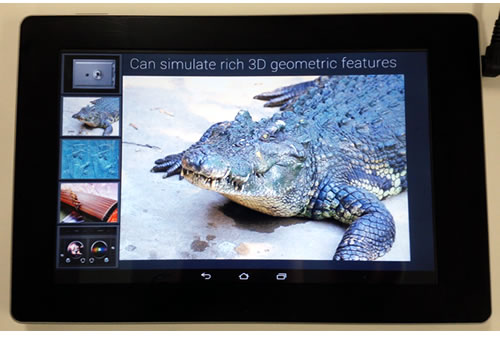 MWC: Fujitsu Demos Haptic Tablet That Enables User to Feel Texture