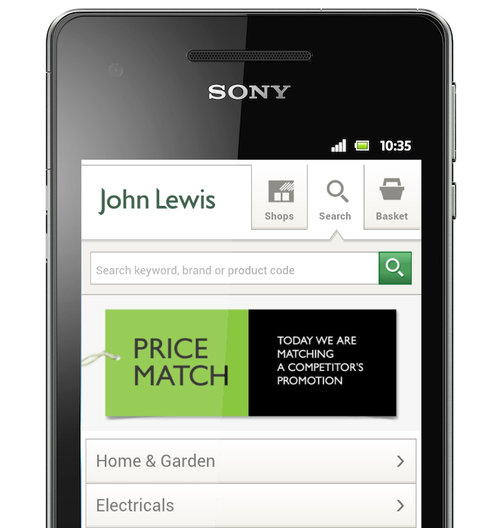 John Lewis: Three Quarters of Traffic on Christmas Day from Mobile