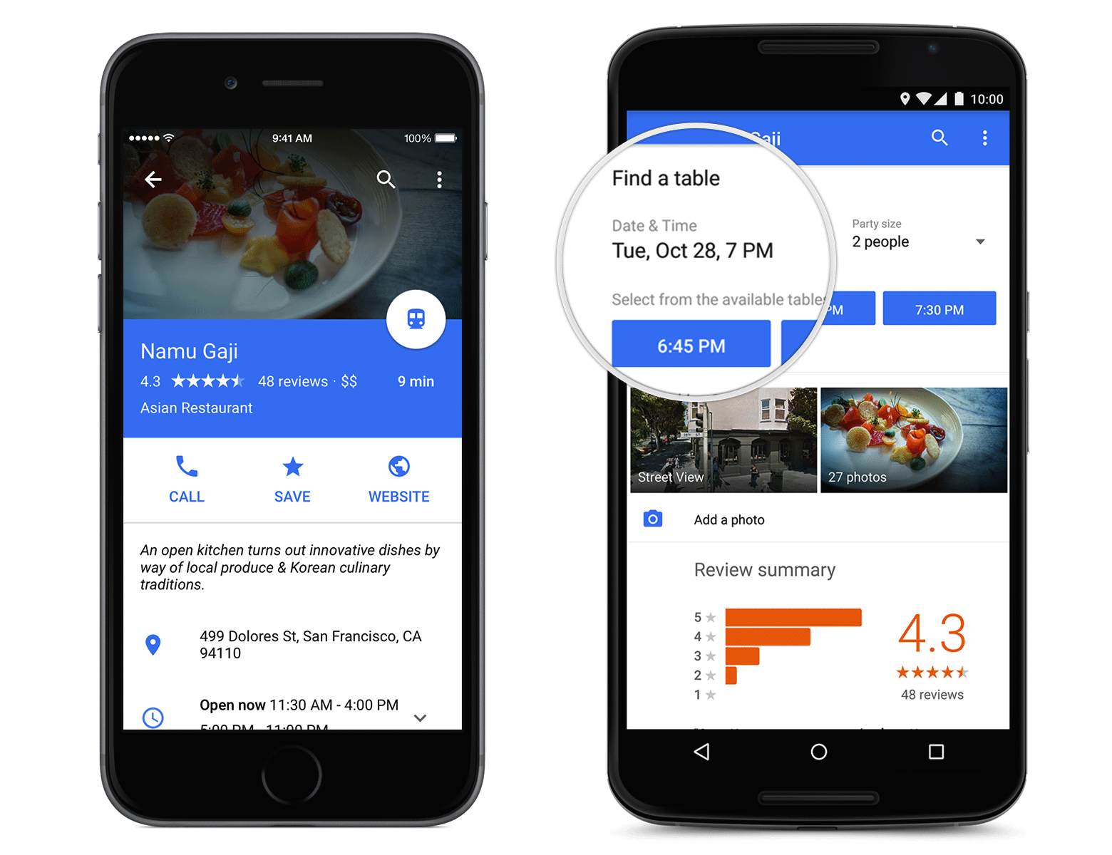 Redesigned Google Maps App Adds Restaurant Reservations