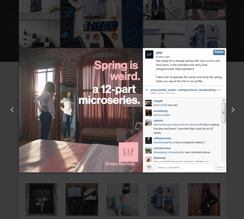 Gap Creates 'Micro-series' for Instagram