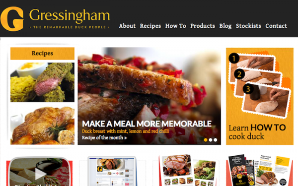 Gressingham Duck Launches Responsive Website