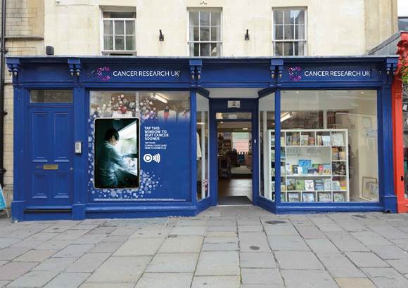 Cancer Research UK Creates Contactless Giving Shop Windows