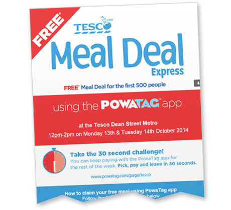 Tesco Tests Mobile Payments with the Lunchtime Rush