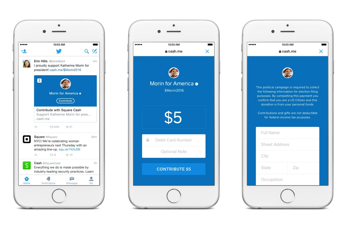 Twitter and Square Partner for Political Donation Tweets