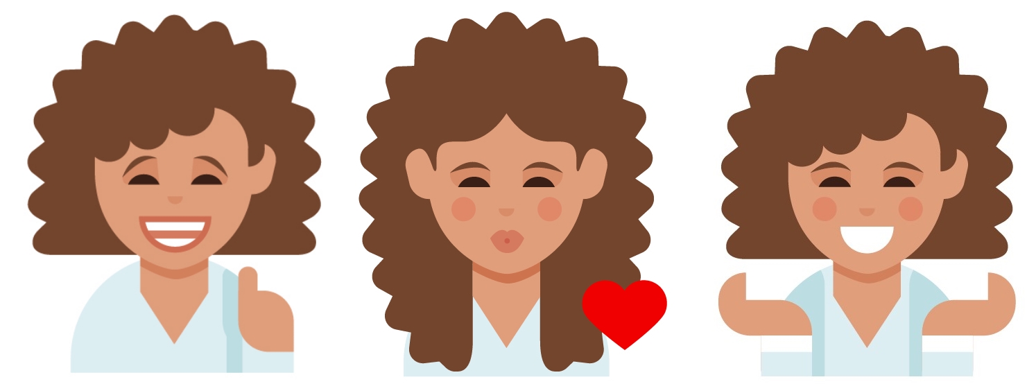 Dove Curls Up with Custom Emoji Keyboard