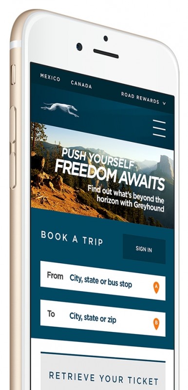 Greyhound Mobile Site Relaunch