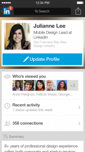 LinkedIn Mobile App iOS Profile Q1 2014