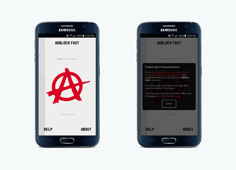 Samsung's Ad Blocking Partner Blocked for Google Play Store