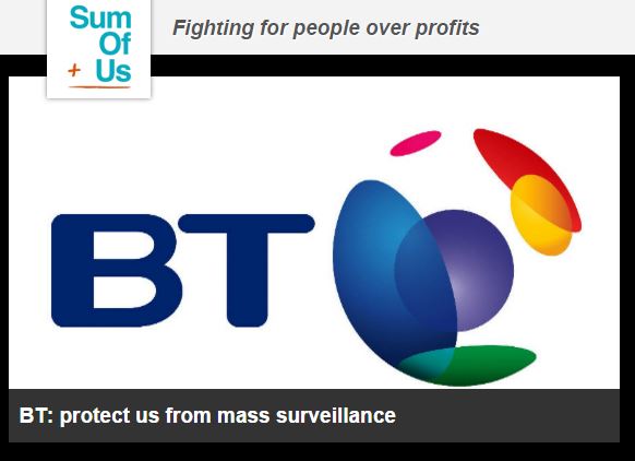 SumOfUs Calls on BT to Speak Out Against the Snoopers' Charter