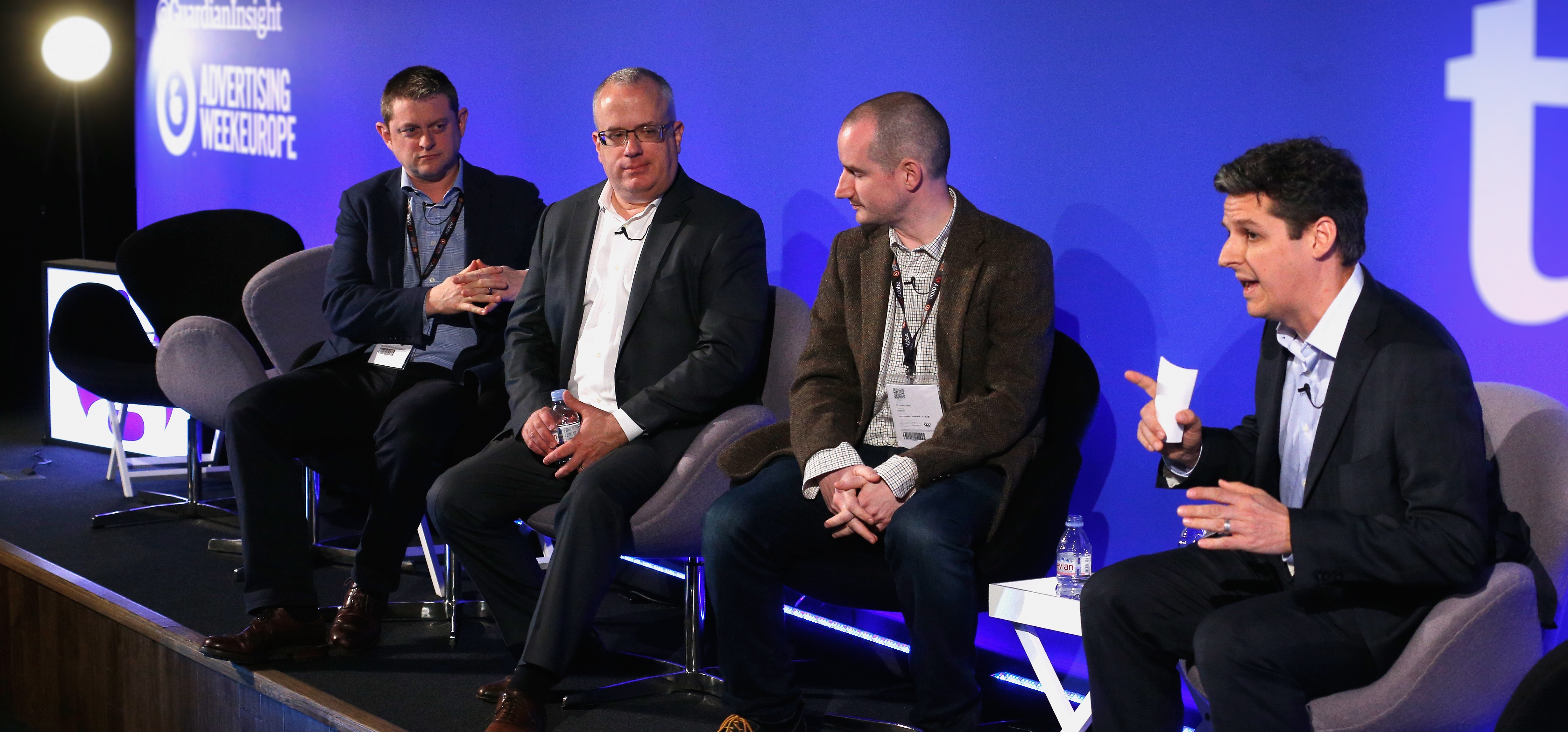 Brendan Eich and Johnny Ryan on the 'Putting the Consumer First in the Ad Block Debate' panel at Ad Week Europe