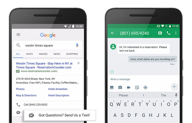 Google Unveils Click-to-message Ads