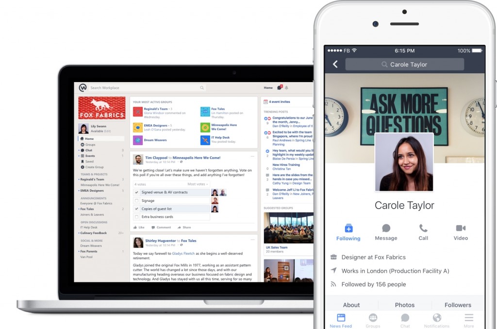 Facebook Launches New Platform on Workplace