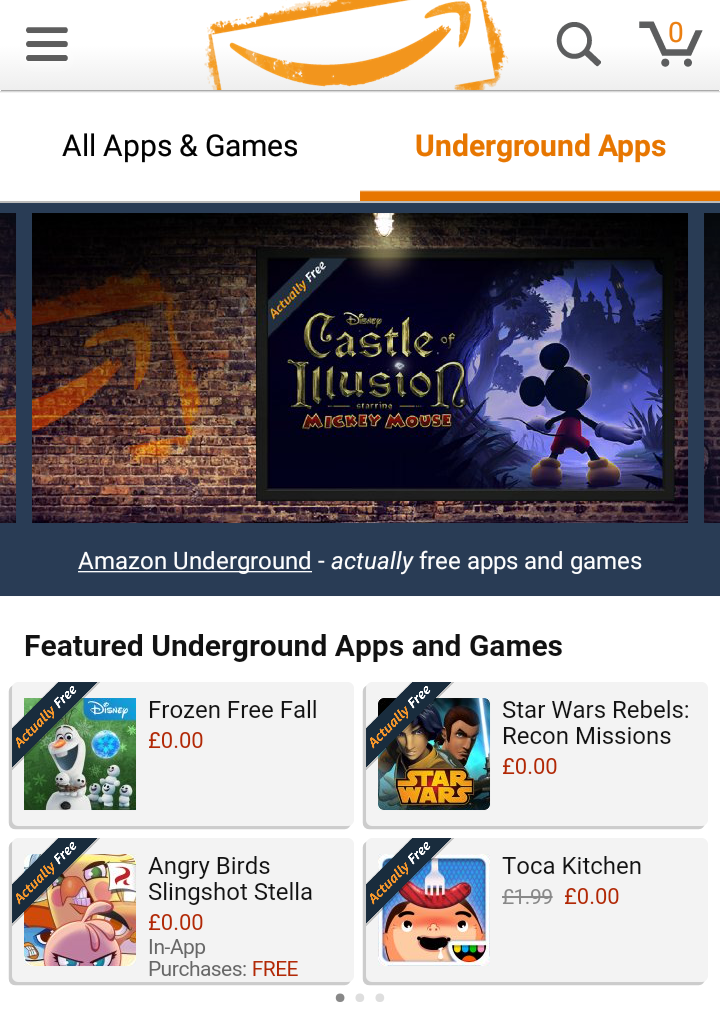 amazon app store underground