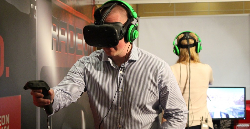 AMD demonstrates the HTC Vive