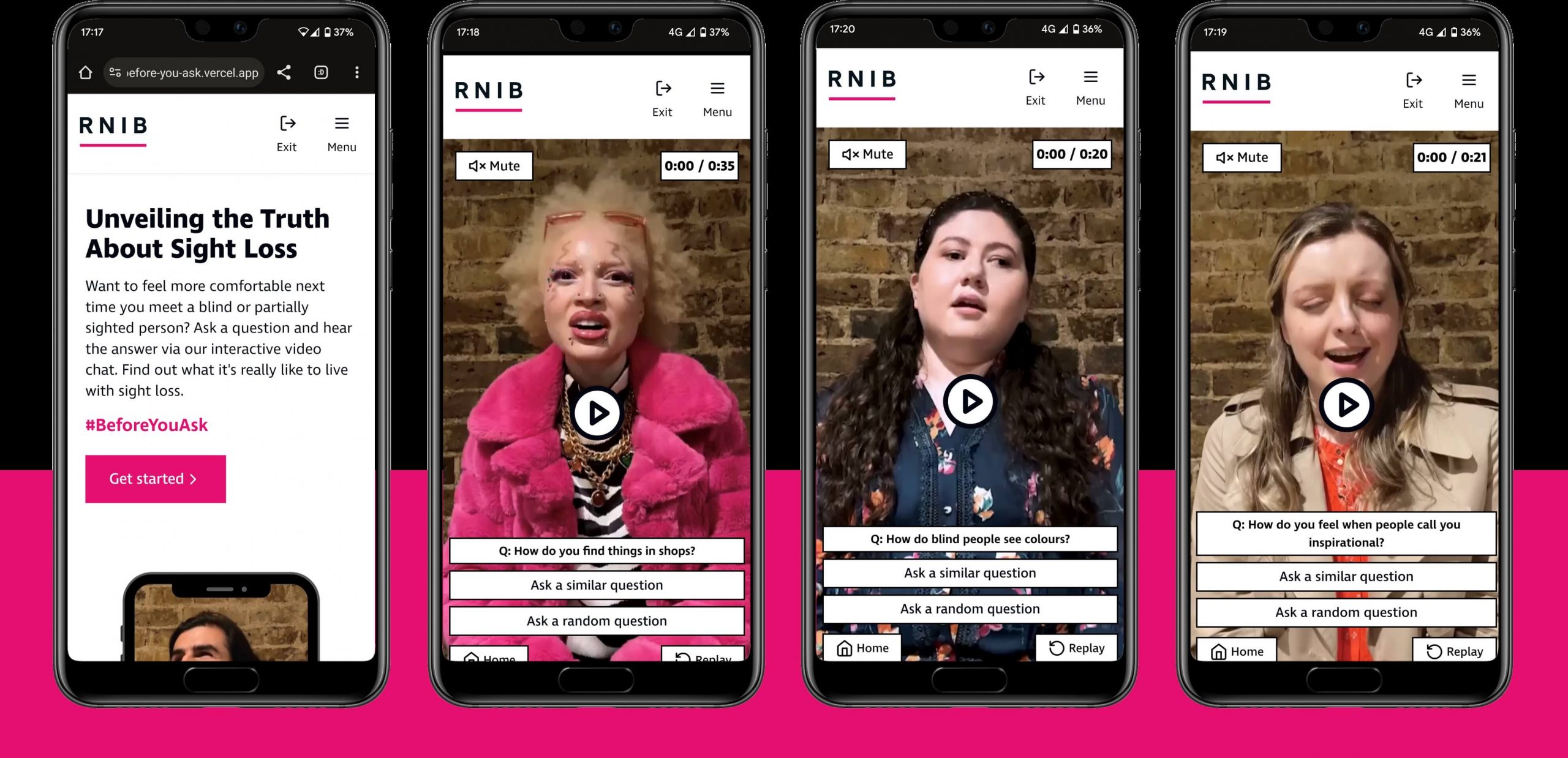 RNIB launches #BeforeYouAsk interactive video chat experience