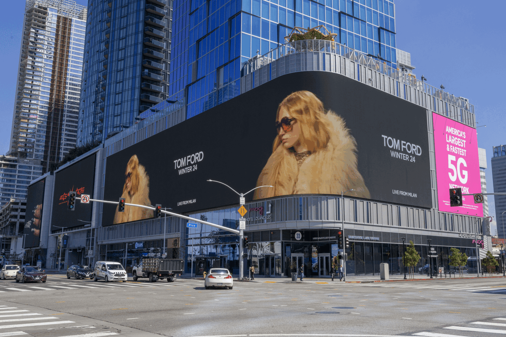 Tom Ford takes over worlds most iconic OOH screens with transatlantic live stream