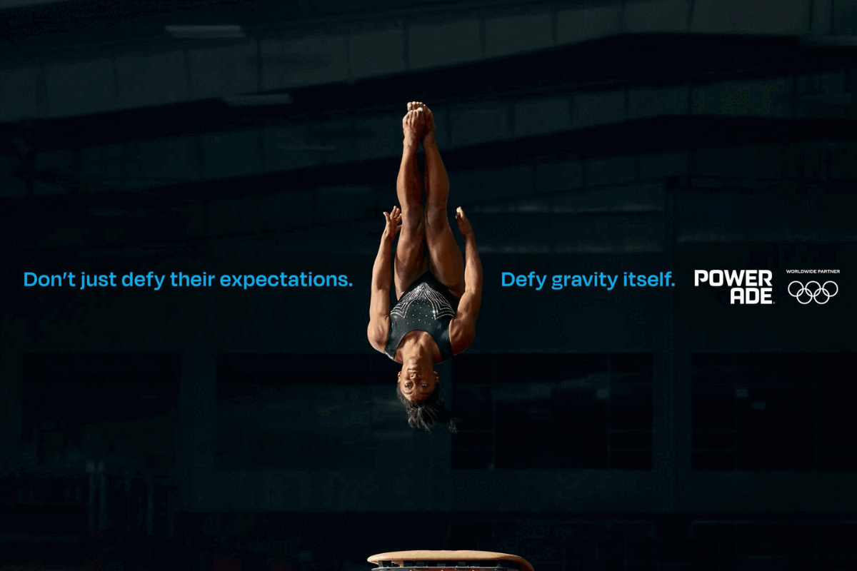 Powerade enlists Simone Biles to empower athletes to ‘take a pause’ amid run-up to Olympics