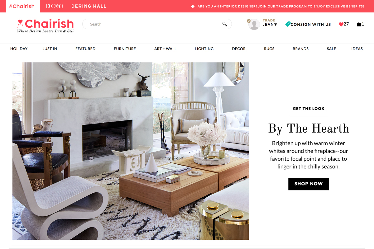 Chairish Buys Dering Hall To Become Largest Digital Furniture