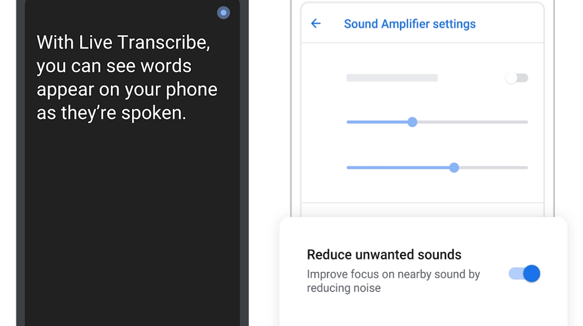 Google Live Transcribe Sound Amplifier