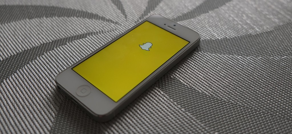 Snapchat mobile smartphone table