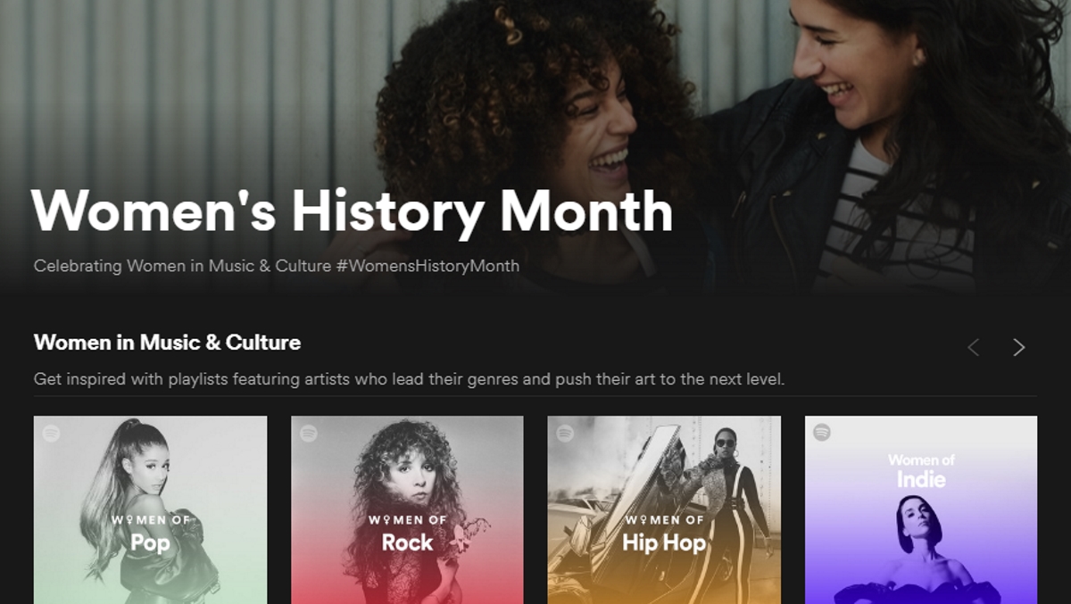 Spotify Womens History Month