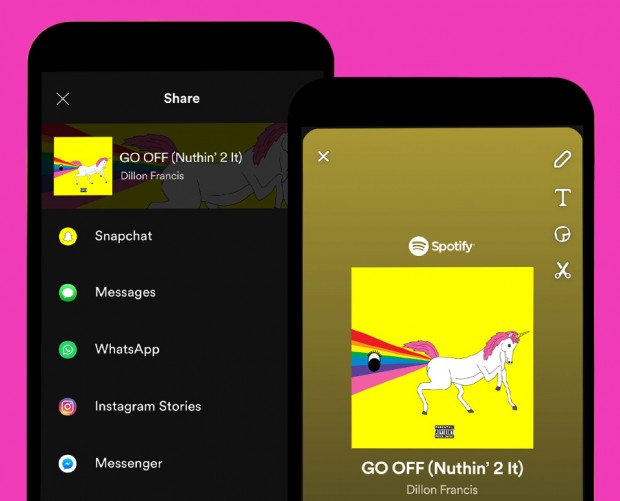 Soon Spotify users can share their activity on Snapchat Stories 