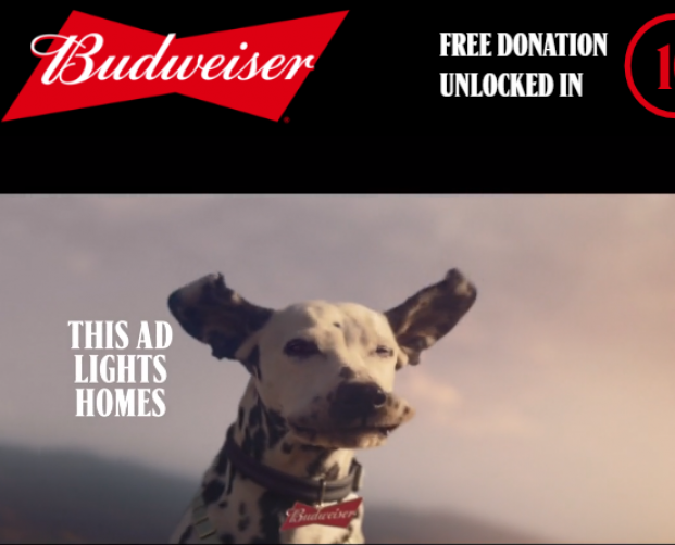 Budweiser campaign turns ad views into solar light bulbs for developing communities