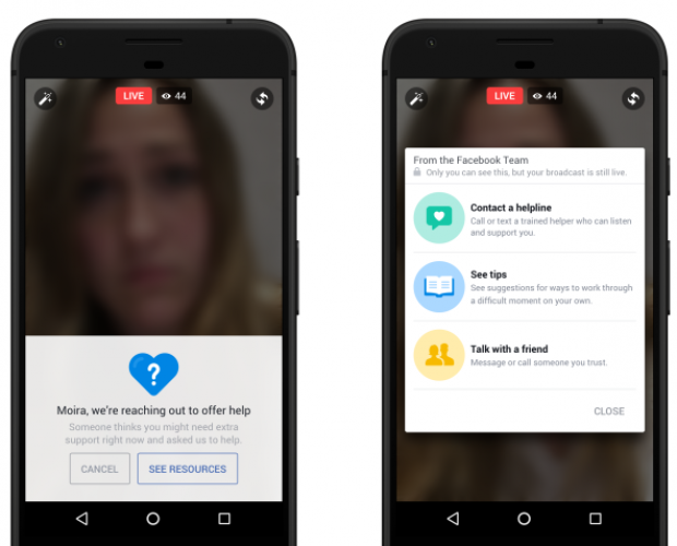 Facebook rolls out new suicide prevention tools including AI tech test