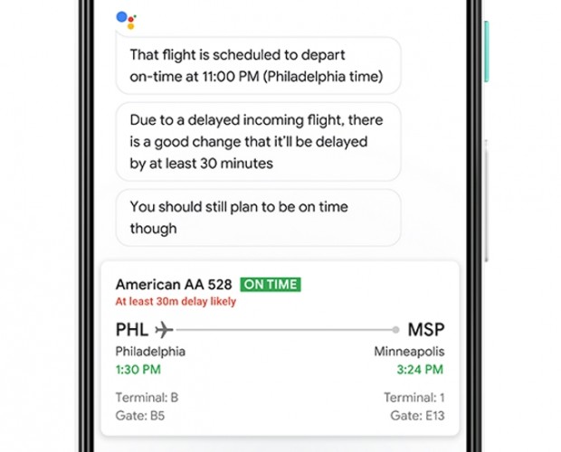 Google Assistant can now alert users of possible flight delays