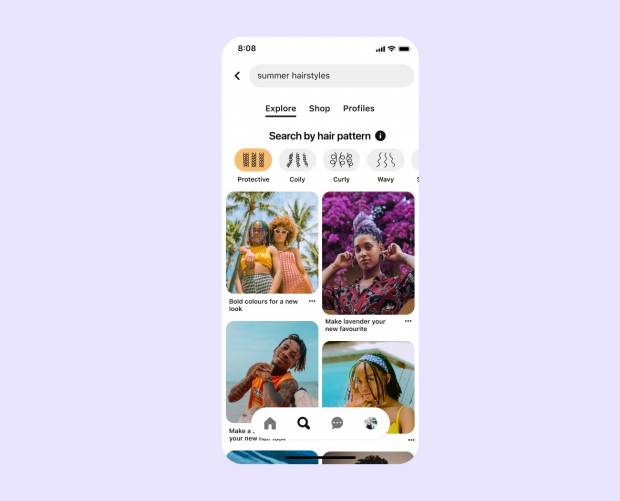 Pinterest launches hair pattern search for inclusive beauty results 
