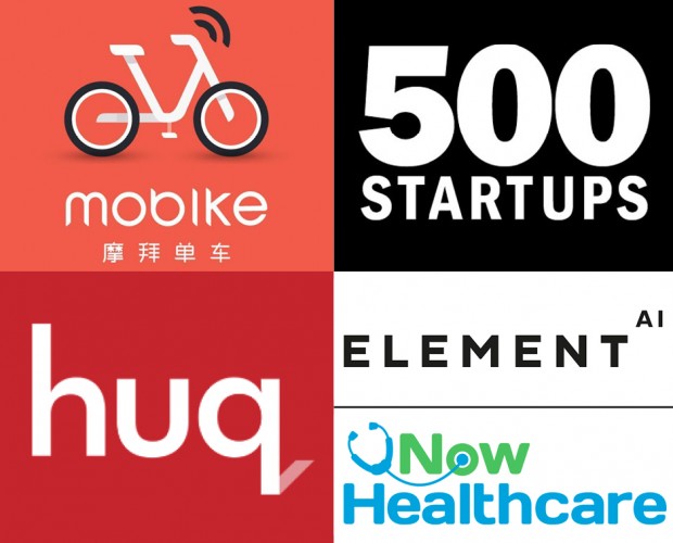 Investment Round: Mobike, Huq, 500 Startups, Element AI, Now Healthcare