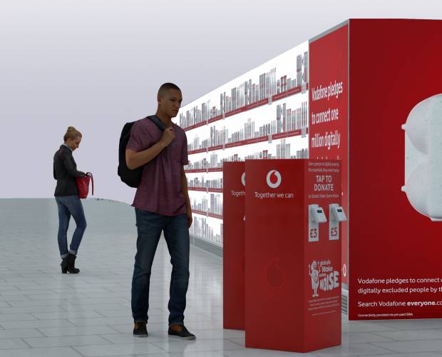 Vodafone and Global showcase digital supermarket aisle 