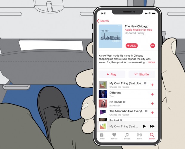 Apple Music subscribers can now stream music on American Airlines flights